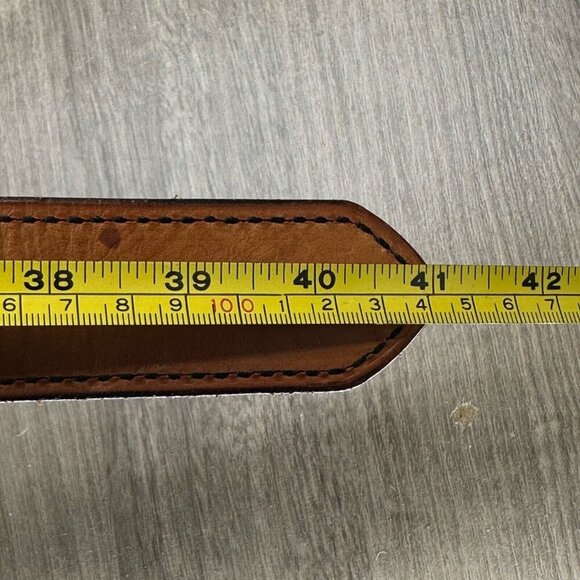 SW Hibdon Belt Mens 41" Leather Works Stainless Steel Buckle Adjustable Black - Picture 11 of 11